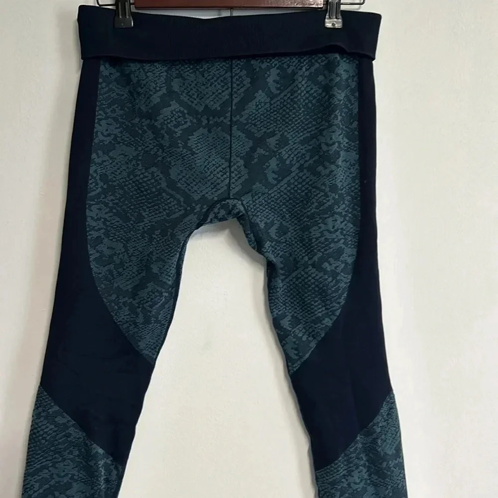 Joy Lab Snake Skin Print Leggings Women's L Fold‎ Over Waist Athleisure Athletic